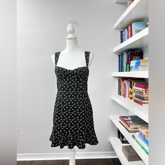 Hutch Anthropologie Ditsy Floral Print Corset Mini Dress Size Medium - Picture 2 of 15